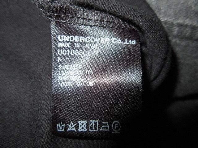 アンダーカバー UNDERCOVER 22SS デニム 切替 ドッキング オーバーサイズ Tシャツ 黒 の画像6