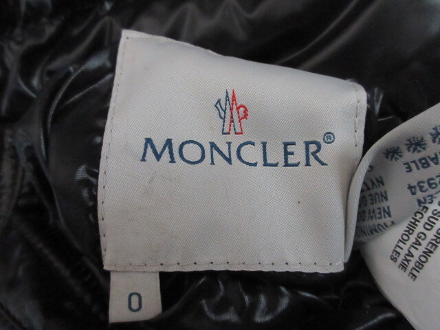 モンクレール MONCLER　ALFRED ロゴ　ワッペン　リバーシブル　フード　ダウン　ジャケット　黒　0　国内正規品_画像5