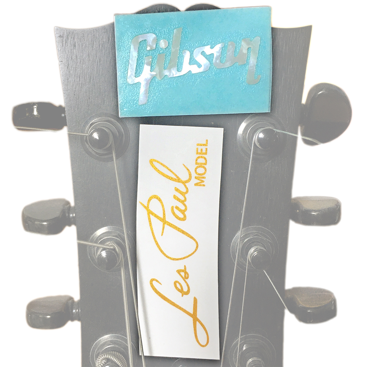 Gibson ヒスコレ系ロゴ ＆ 水貼りLes Paul デカール・セットの画像1