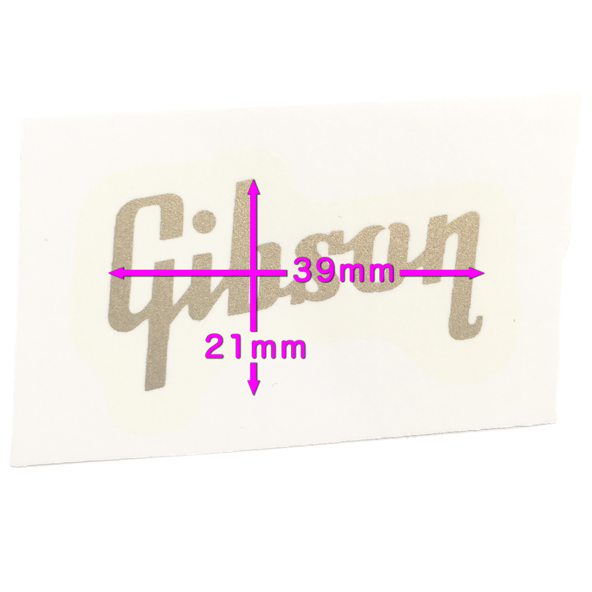 ゴールドの「Gibson」ロゴ 水張りデカールの画像3