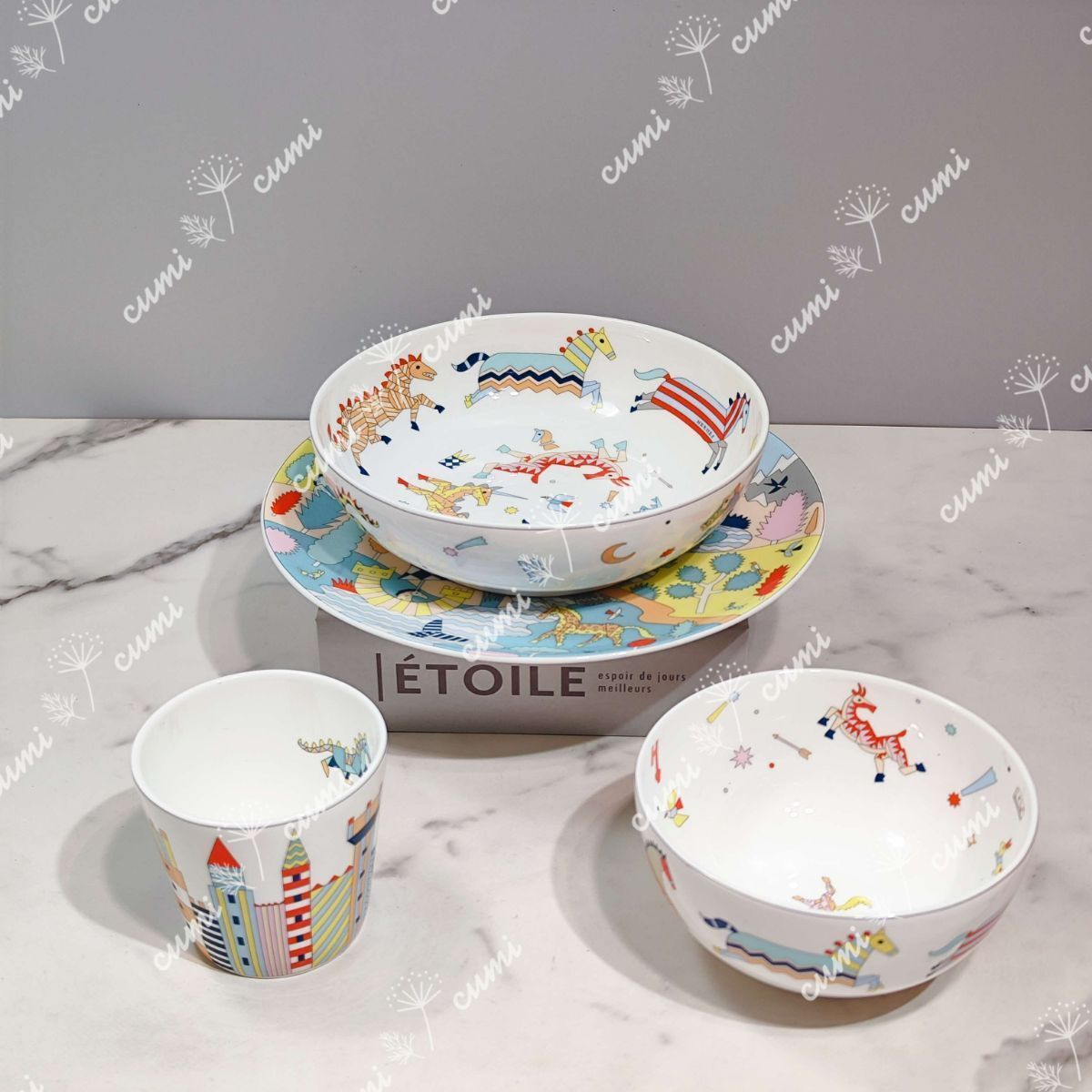 新品【キッズセット】エルメス エポペ EPOPEE 食器 マグカップ 新品【キッズセット】エルメス エポペ EPOPEE 食器 マグカップ