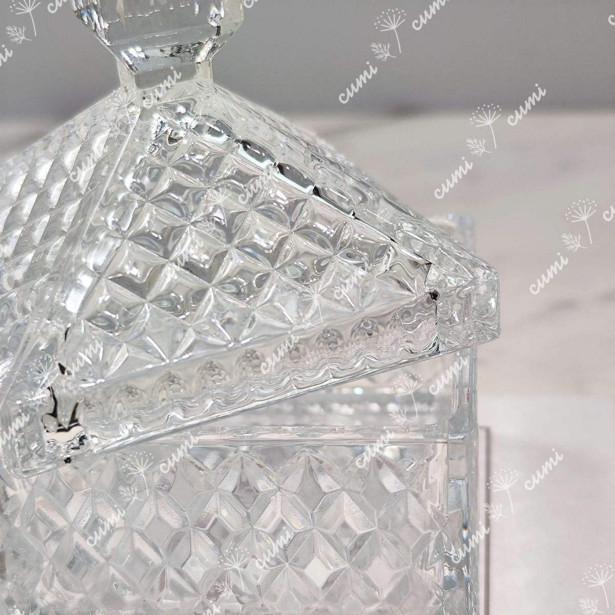 小物入れ 蓋付き エレガント 瑠璃 ガラス製 透明 高級 インテリア プレゼント おすすめ 人気 デザイン 玄関 リビング 記念日 北欧 _画像5