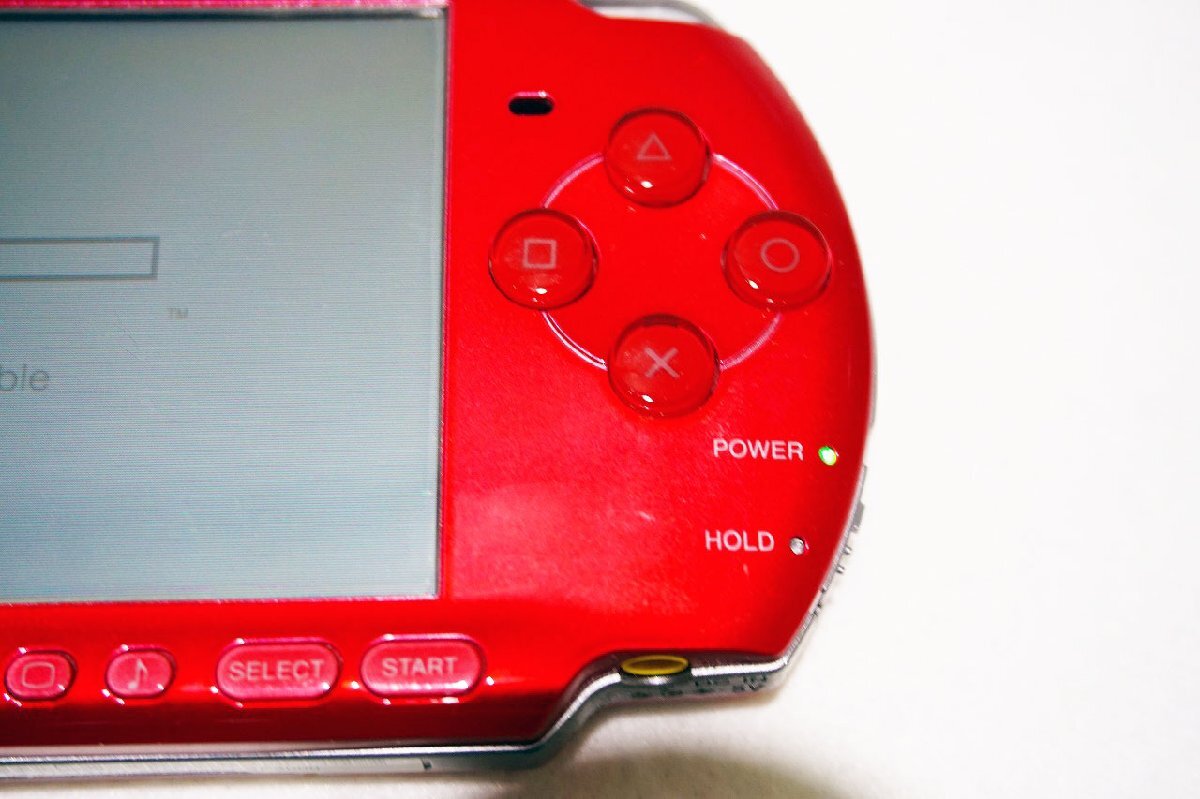 【質Banana】中古・動作品!!! SONY/ソニー ポータブルゲーム機 PSP3000 レッド 通電・簡易動作確認済み♪.。.:*・゜④の画像4