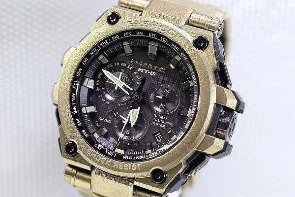 【質Banana】美品 CASIO G-SHOCK MTG-G1000RG-1AJR MT-G GPS ハイブリッド 電波ソーラー ゴールド 世界限定 700本 現品限り♪の画像1