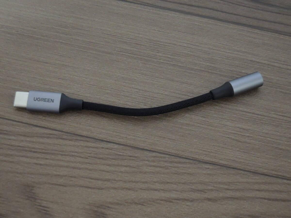 【ハイレゾ音質】UGREEN USB C イヤホンジャック変換 USB C-3.5mm イヤホン変換アダプター DAC搭載 24bit/96KHz対応 TRRS/4極 ナイロン編みの画像2