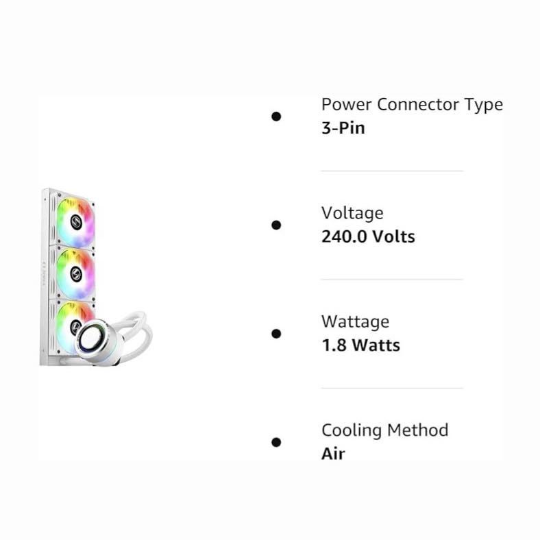 [ unused goods ] Lian Li CPU cooler,air conditioner accessory Galahad AIO360 RGB white Crows loop all-in-one PC parts CPU