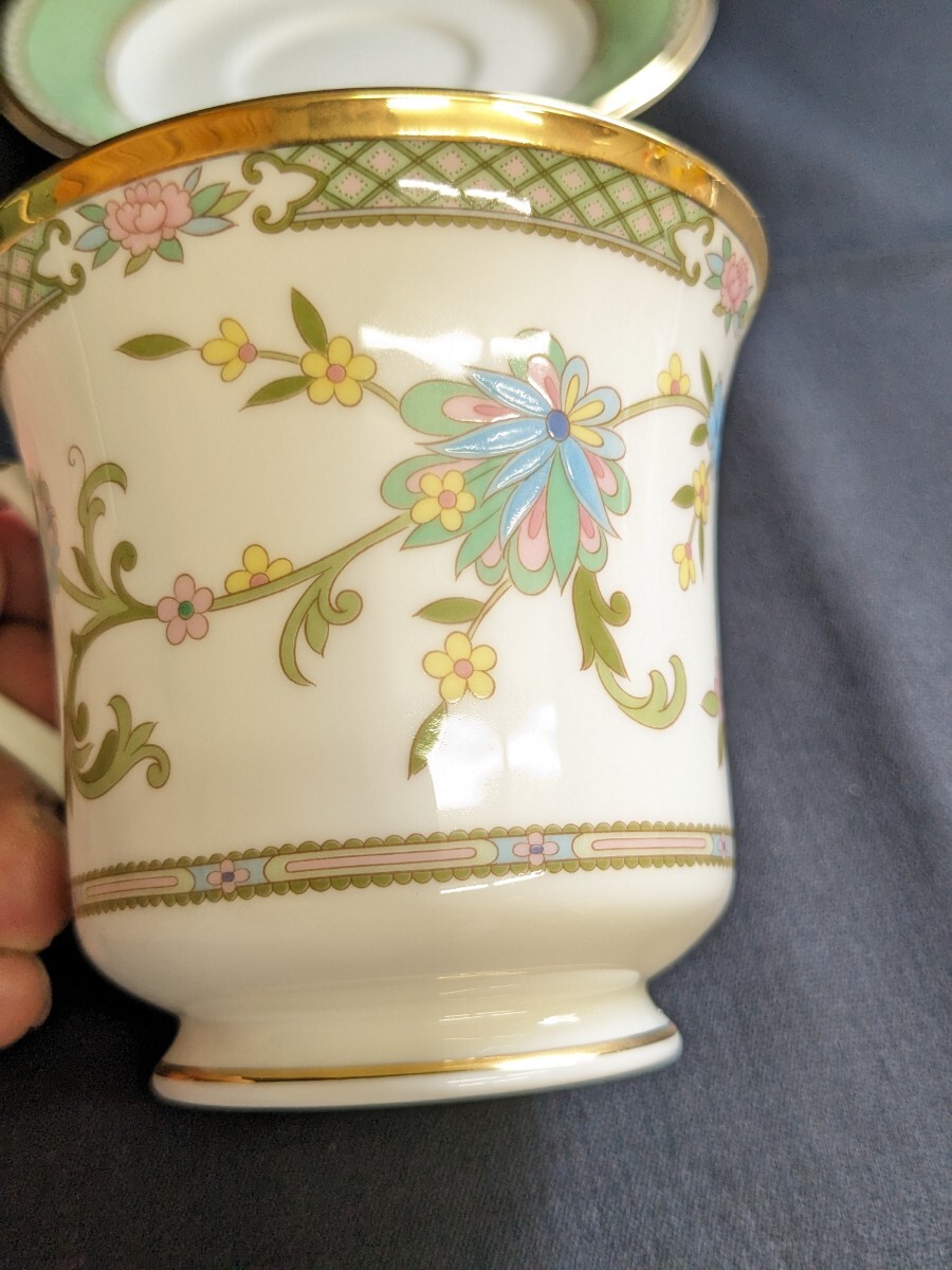 未使用保管品 Noritake ノリタケ YOSHINO カップ＆ソーサー ペア ボーンチャイナ カップ径約8.5cm_画像8