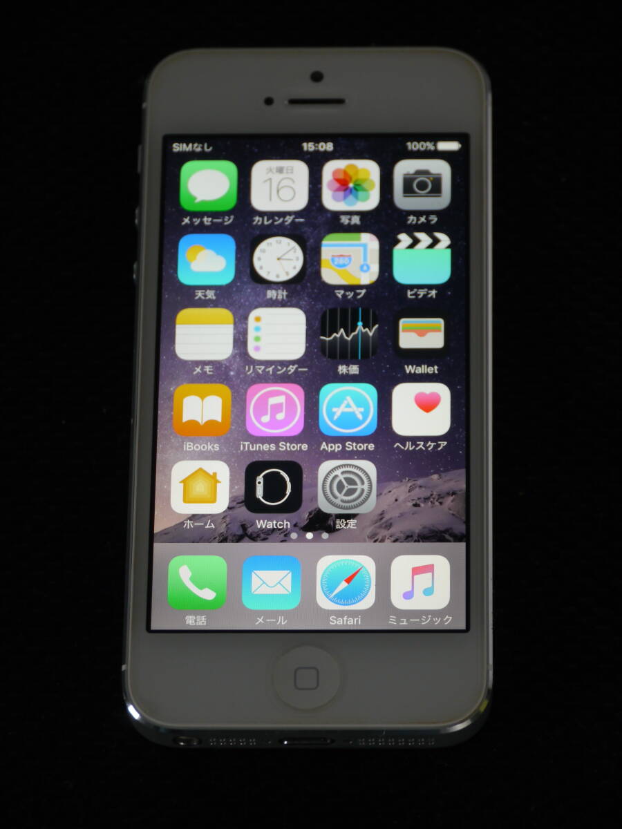 au by KDDI Apple iPhone 5 16GB White ホワイト ND105J/A(MD105J/A) スマートフォン 動作確認済の画像1