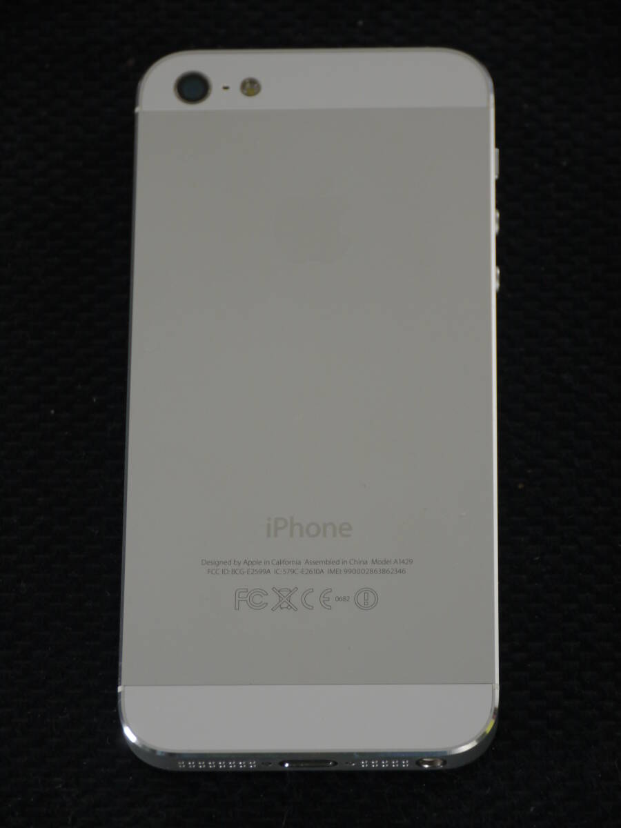 au by KDDI Apple iPhone 5 16GB White ホワイト ND105J/A(MD105J/A) スマートフォン 動作確認済の画像3