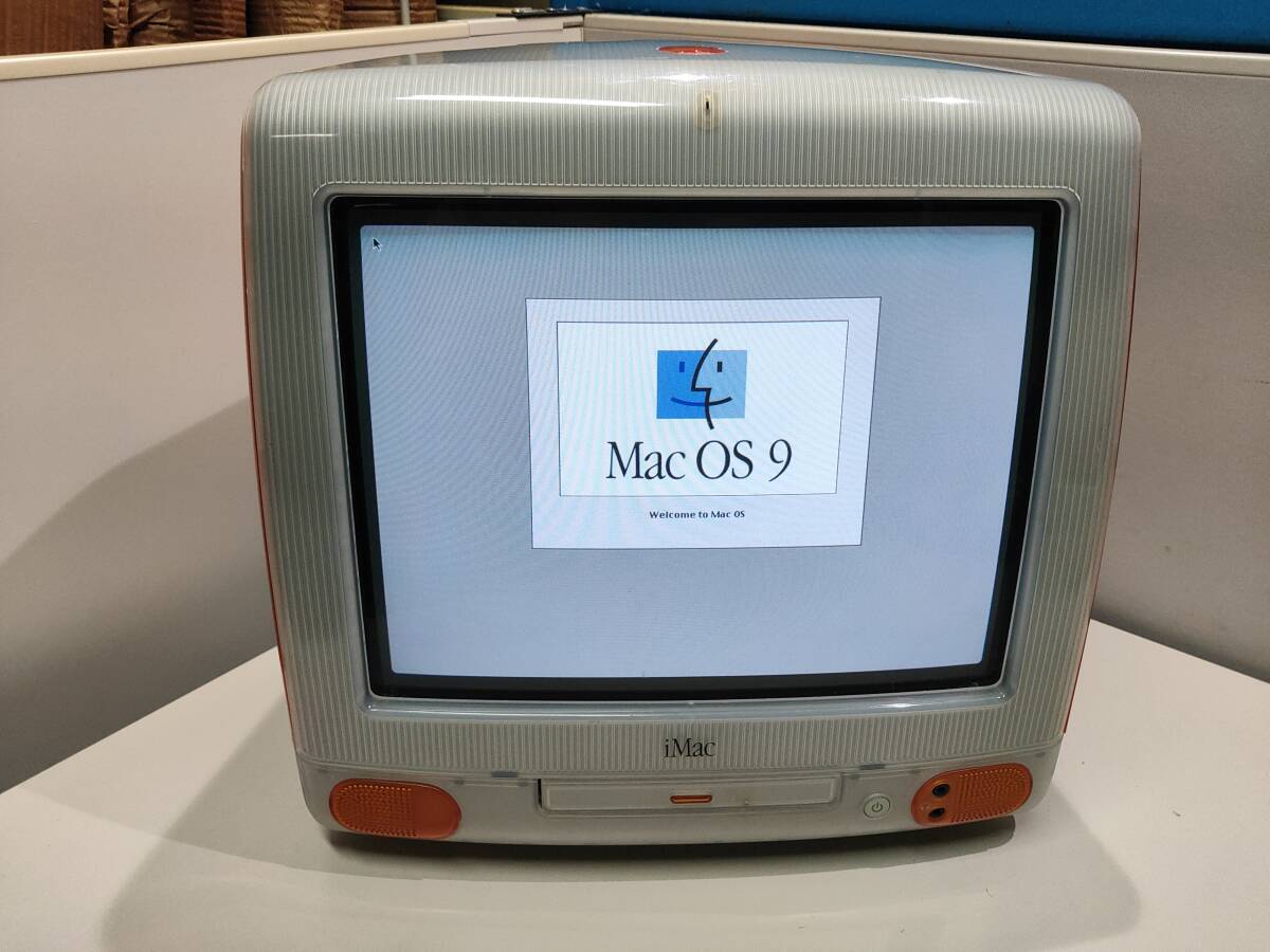 PQK1473604 Apple iMac☆アップル初代(Mac OS 9)通電起動OK！！パソコン本体 の画像3