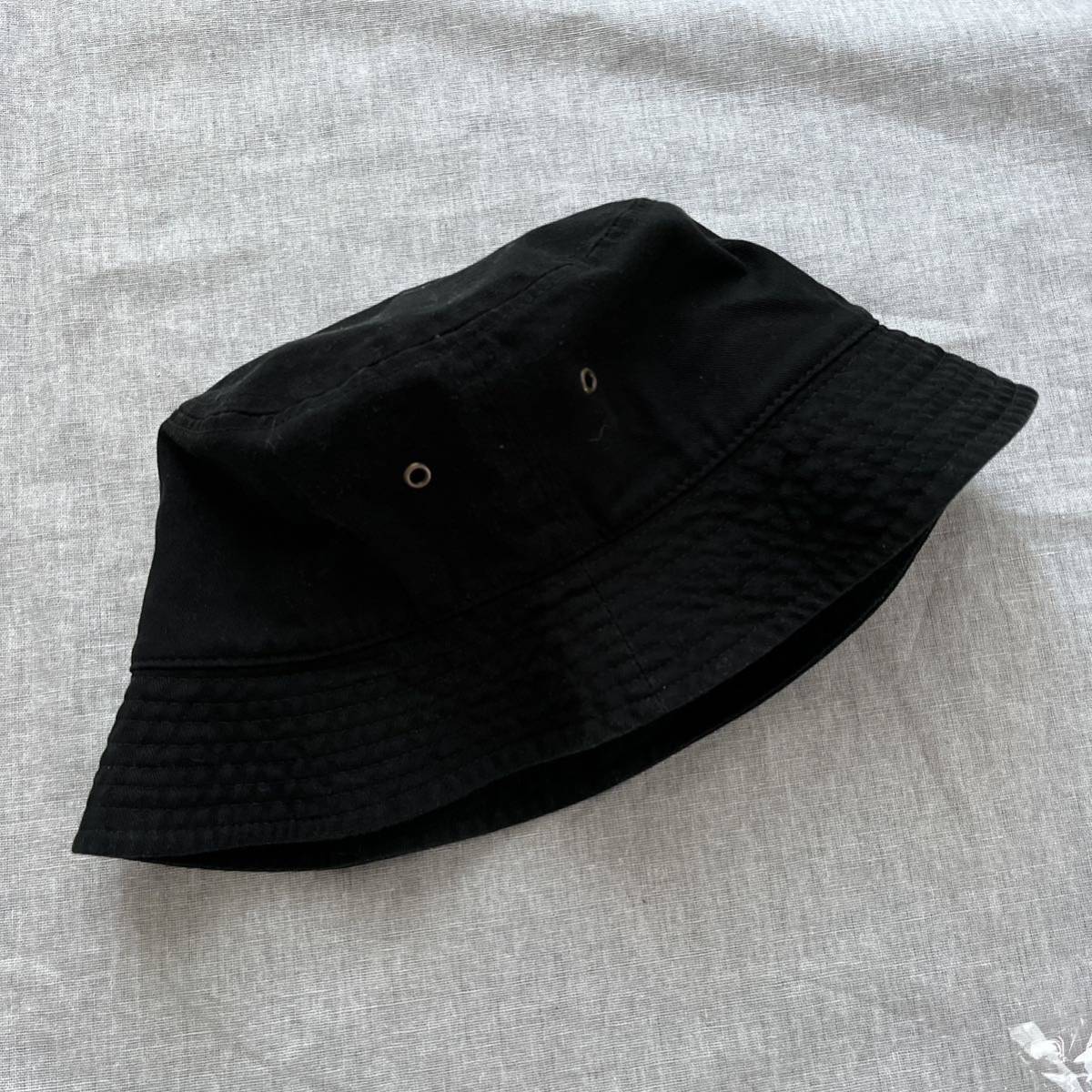 newhattan ニューハッタン コットン バケットハット 帽子 ブラック 黒の画像4