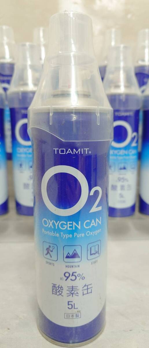 R2 未使用品 18本セット 東亜産業 酸素缶 OXY-IN TOA-O2CAN-003 5L 酸素ボンベの画像2