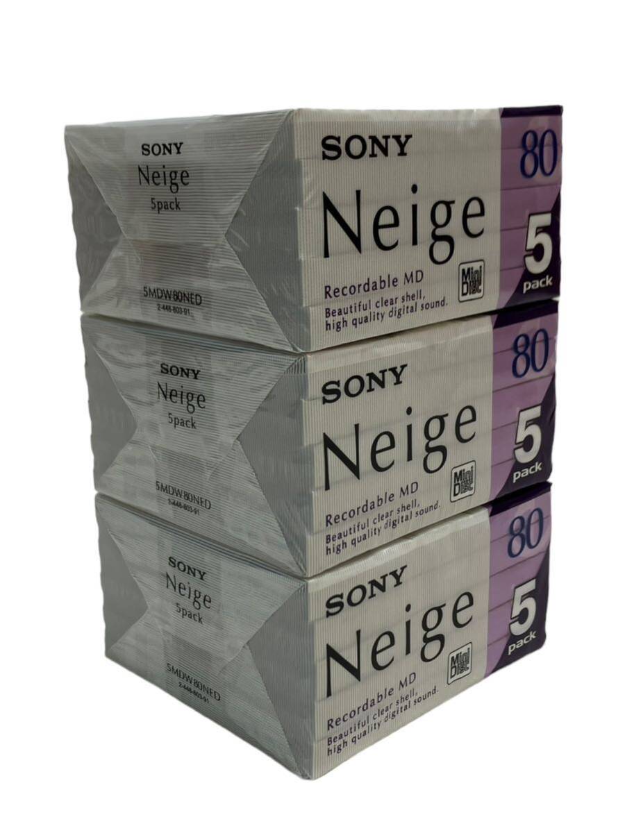 未開封 現状品 SONY ソニー NEIGE 80分 録音用ミニディスク MD 15点 5MDW80NED MINI DISC [TK24-0421-1]の画像3