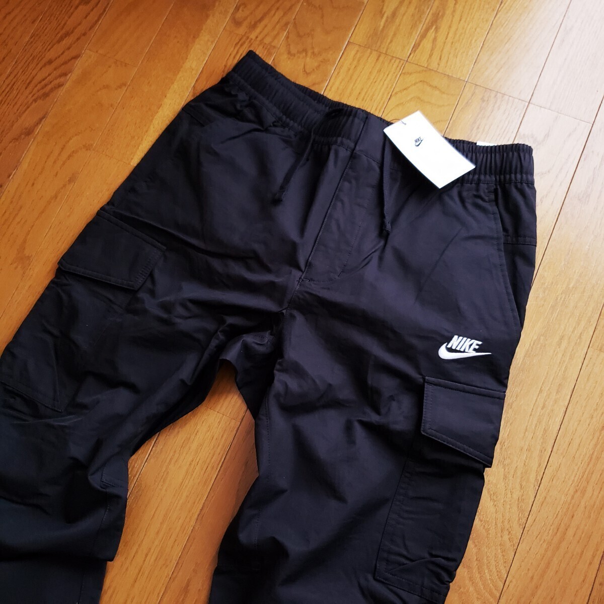 【新品】NIKE Lサイズ カーゴパンツ ブラック 5ポケット フューチュラ ロゴ コットン ナイロンパンツ の画像2