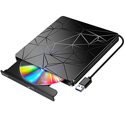 DVDドライブ 外付け USB3.0 DVD/CD プレイヤー ポータブルドライブ CD/DVD読取・書込 高速 静音 超薄型の画像1