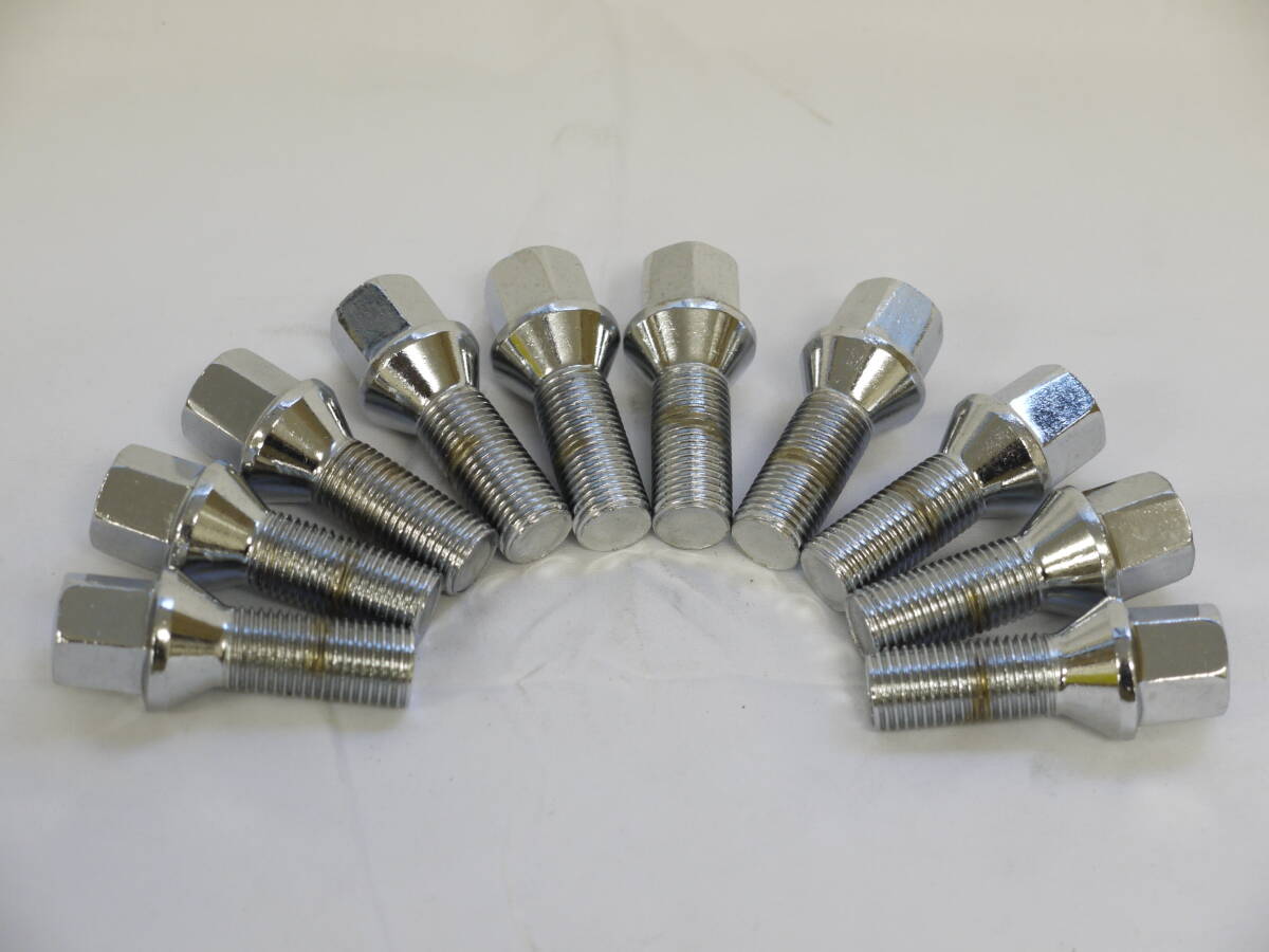  lag bolt plating M14-P1.50 taper neck under 30mm HEX17 10 pcs set AUDI Benz VOLVO outlet special price (#1803-10)