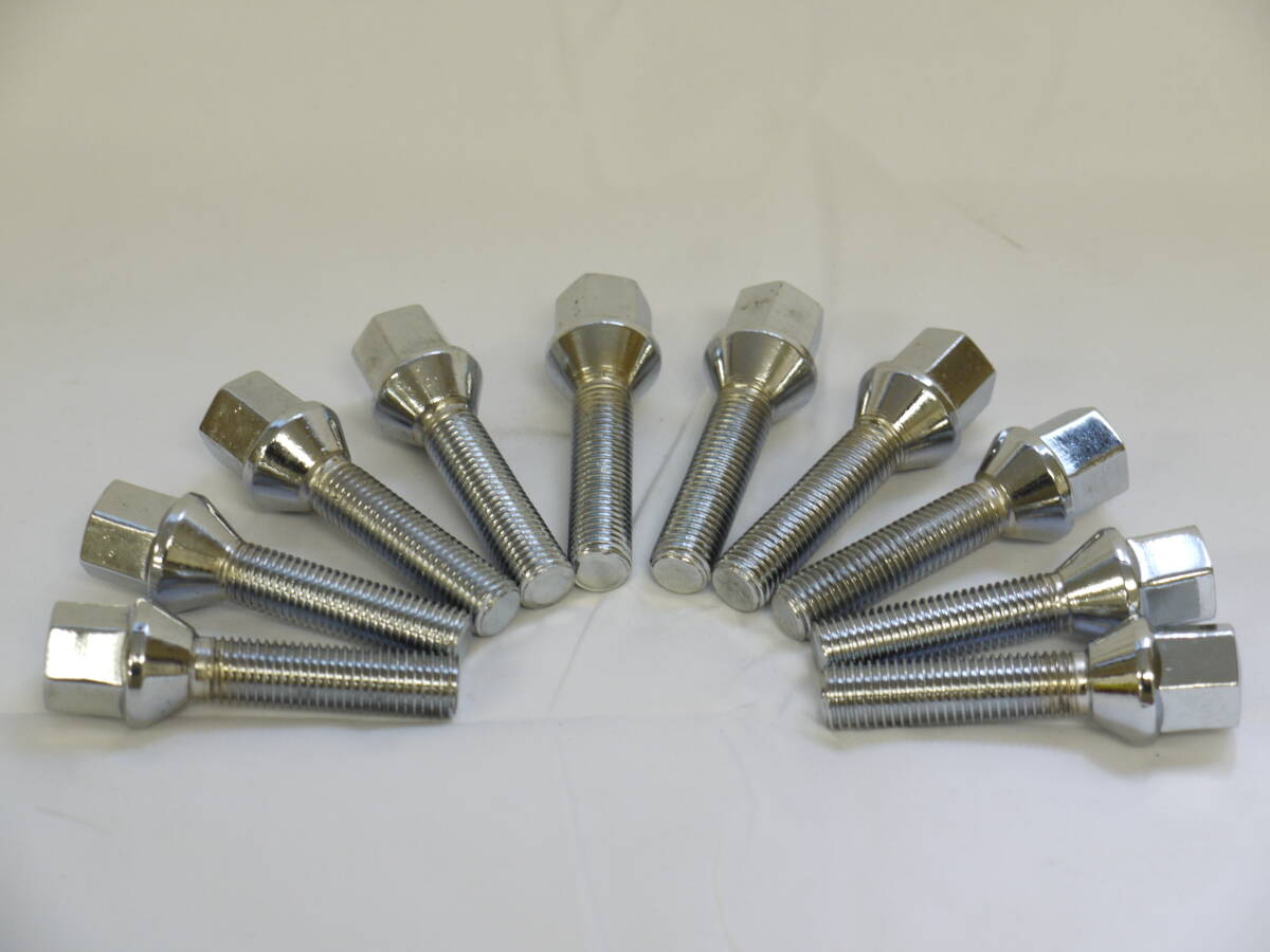  lag bolt plating M12-P1.50 taper neck under 45mm HEX17 10 pcs set AUDI BMW Benz Volkswagen outlet special price (#1800-10)