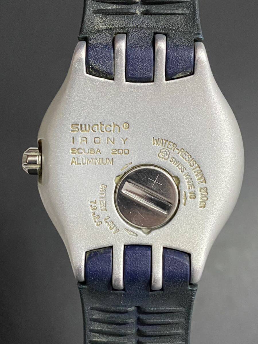 ★1円〜♪★希少品★swatch スウォッチ IRONY SCUBA200 ALUMINIUM SWISS MADE★新品電池交換済み★送料無料★