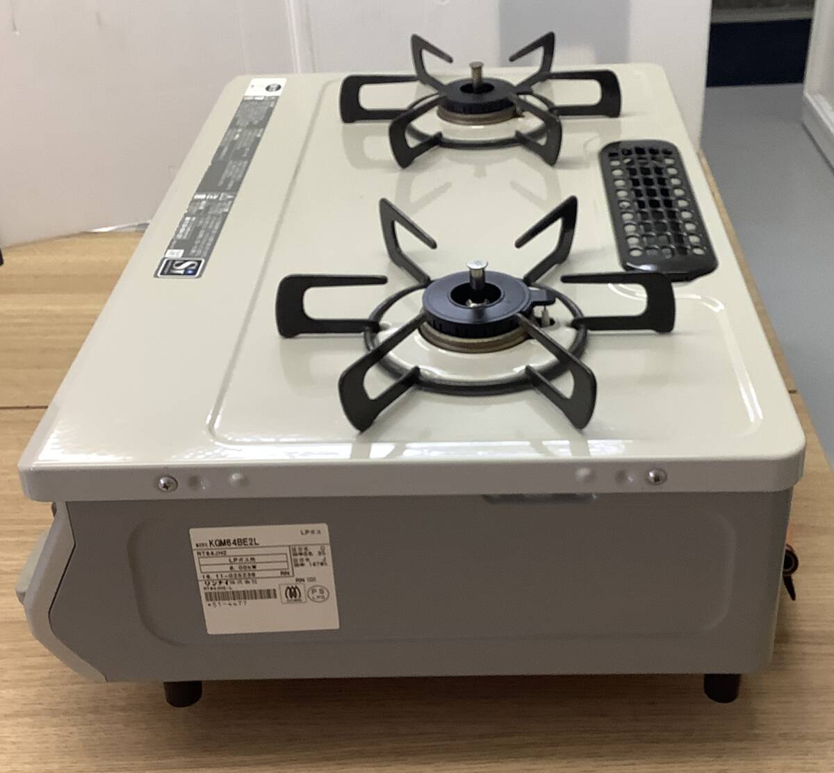 M437【中古・現状品】Rinnai リンナイ ガスコンロ LPガス用 KGM64BE2L 2019年製 の画像7