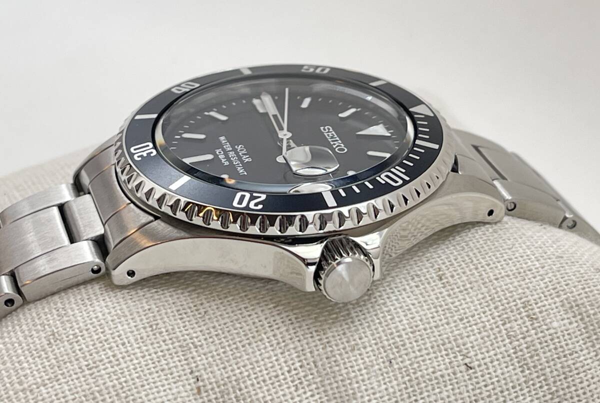 極美品 セイコー ソーラー SEIKO SOLAR ショップ限定モデル ヴィンテージデザイン 腕時計 メンズ SZEV011 中古の画像8
