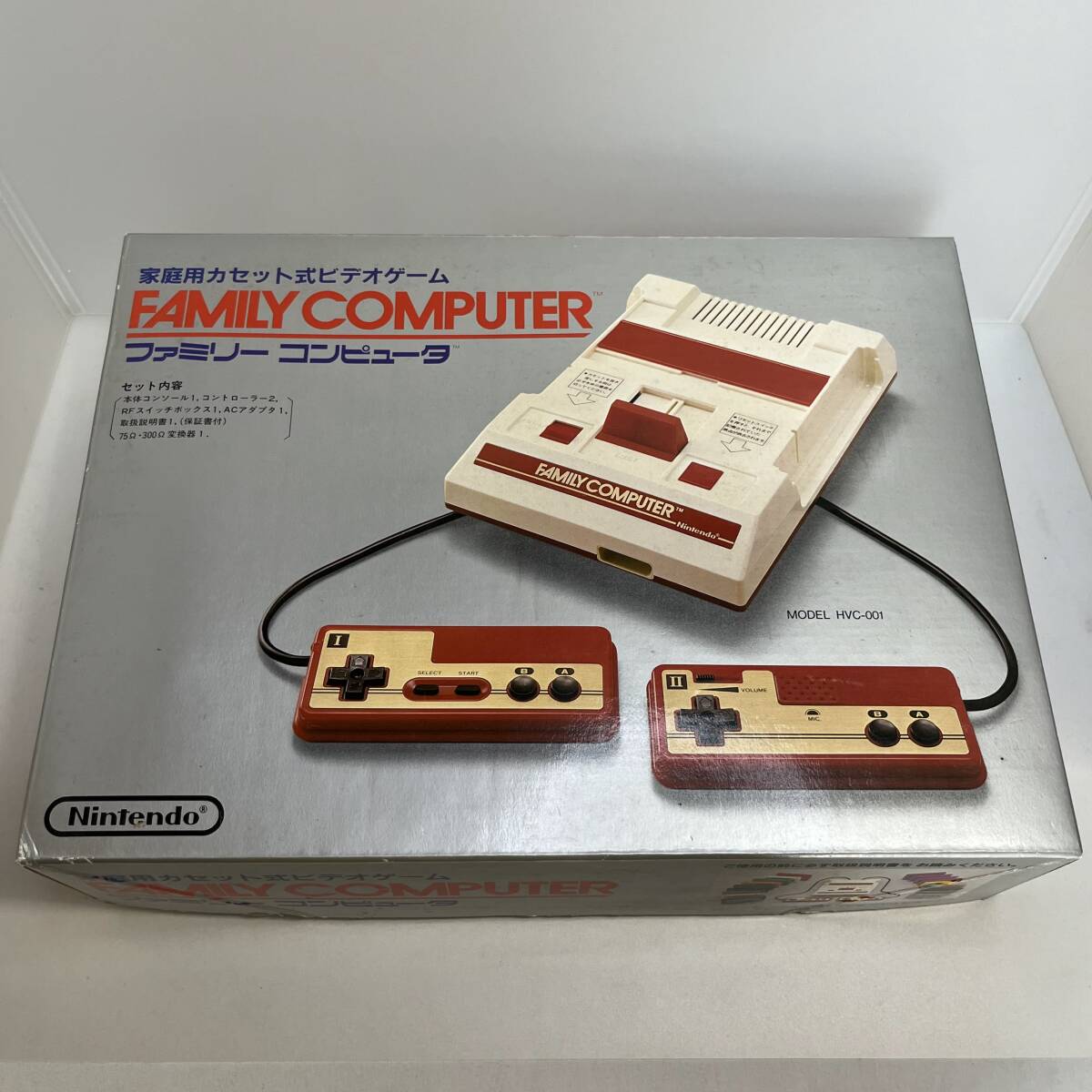 【ゲーム機】動作未確認 任天堂 ニンテンドー ファミコン Nintendo ファミリーコンピューター FC 箱 説明書付き HVC-001 当時物の画像1