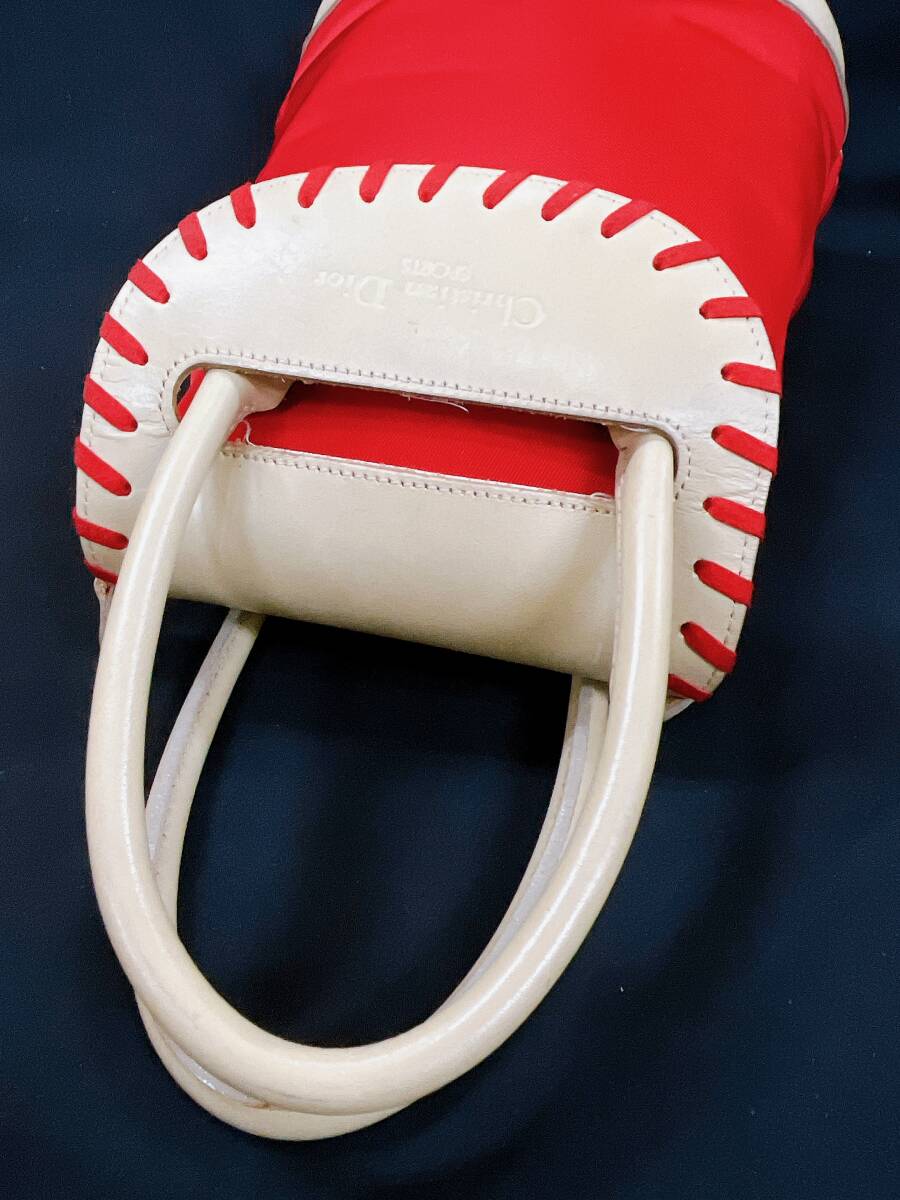 Christian Dior Sports シューズケース 赤 シューズバッグ 鞄入れ クリスチャンディオール スポーツ レッド の画像5