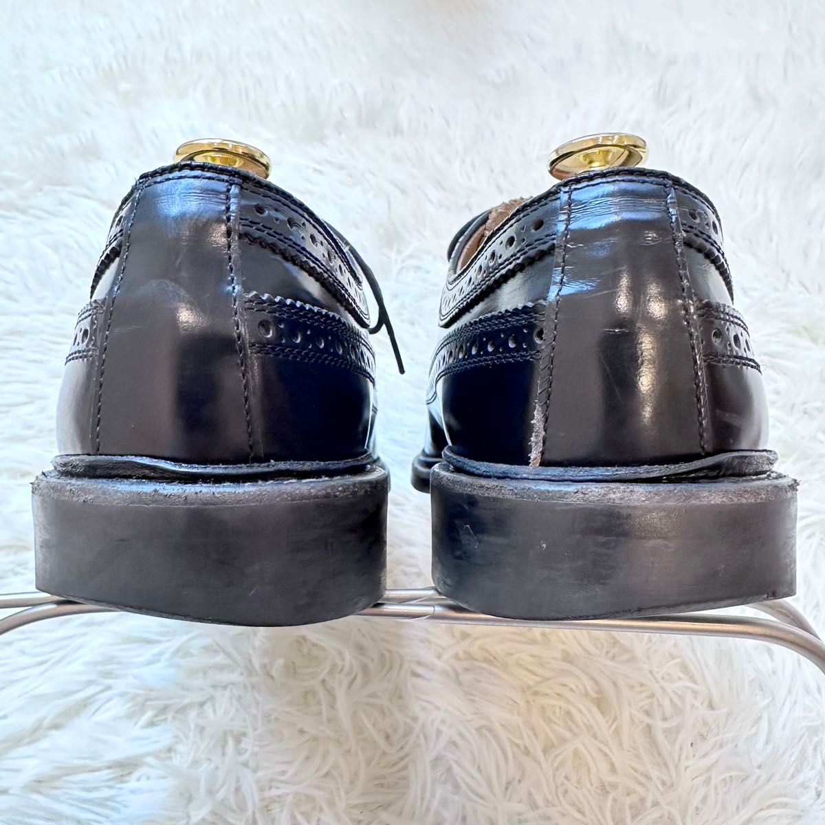 REGAL リーガル レザーシューズ ウイングチップ メダリオン 2589 外羽根 革靴 ブラック 黒 24.5cm