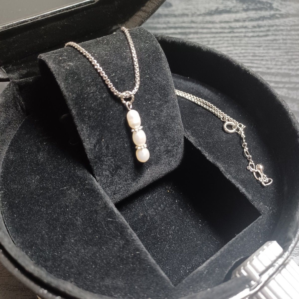【新品】本物 真珠 ホワイト 3連 淡水パール ピアス イヤリング ネックレス