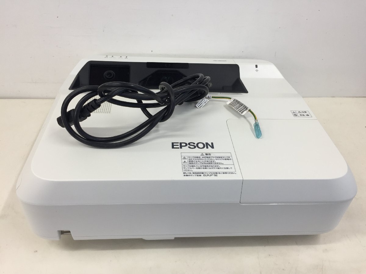 超短焦点 プロジェクター EPSON エプソン EB-1460UT ランプ使用時間高1868H リモコンと専用ペン欠品の画像1