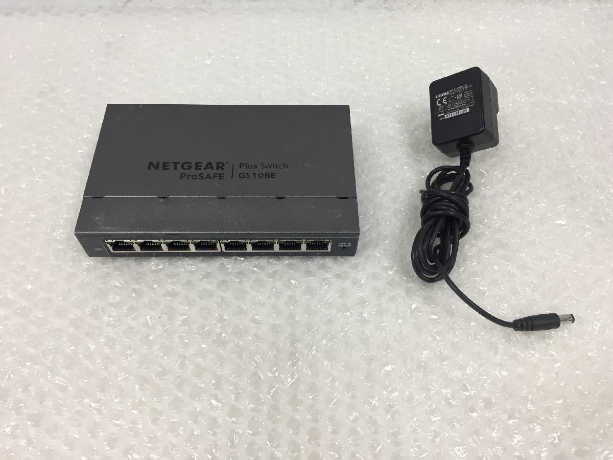 NETGEAR 8ポートギガビットネットワークハブ GS108Ev3 通電のみ確認 中古品  (管２B８-N17)の画像1