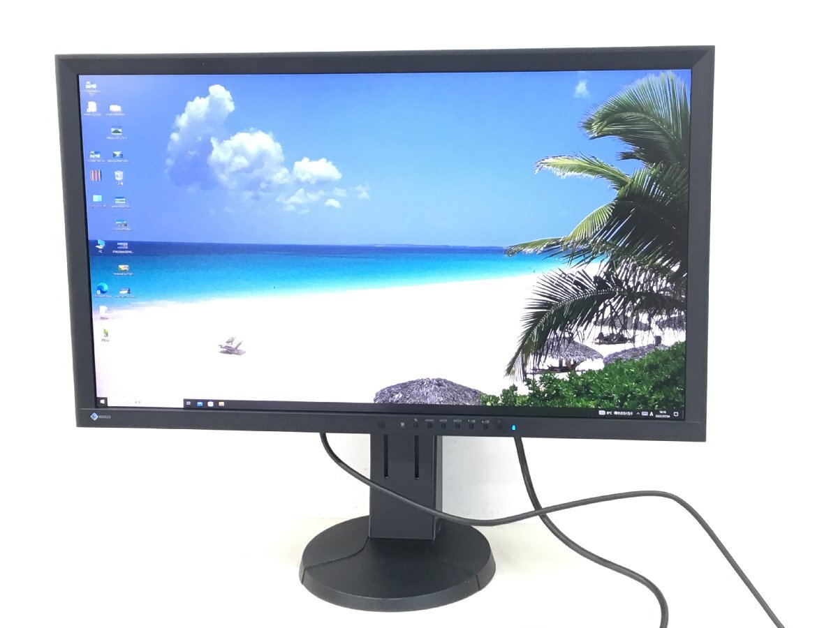 (使用時間：6337H）EIZO 27型液晶モニター FlexScan EV2736Wワイド 高さ調整 縦回転 輝度良い 中古良品 (管：2A-M）の画像1