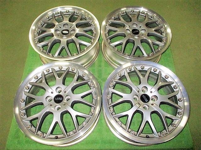 BMW MINI ミニ クーパー クーパーS 純正ホイール？ アルミ 17×7J +48 4H PCD100 4本セット 17インチ R53 R54 R55 R56 R57 R58 RA16 ML16の画像1