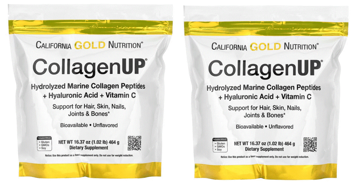 2セット付属スプーン1杯5g CollagenUP コラーゲンアップ 加水分解海洋性コラーゲンペプチド ヒアルロン酸とビタミンC配合 プレーン 464g_画像1