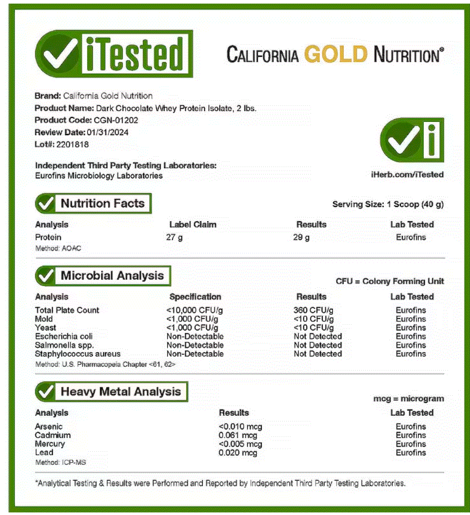 スポーツ プロテイン California Gold Nutrition ホエイタンパク質アイソレートベリーバニラ風味 907g ホエイプロテインアイソレートの画像4