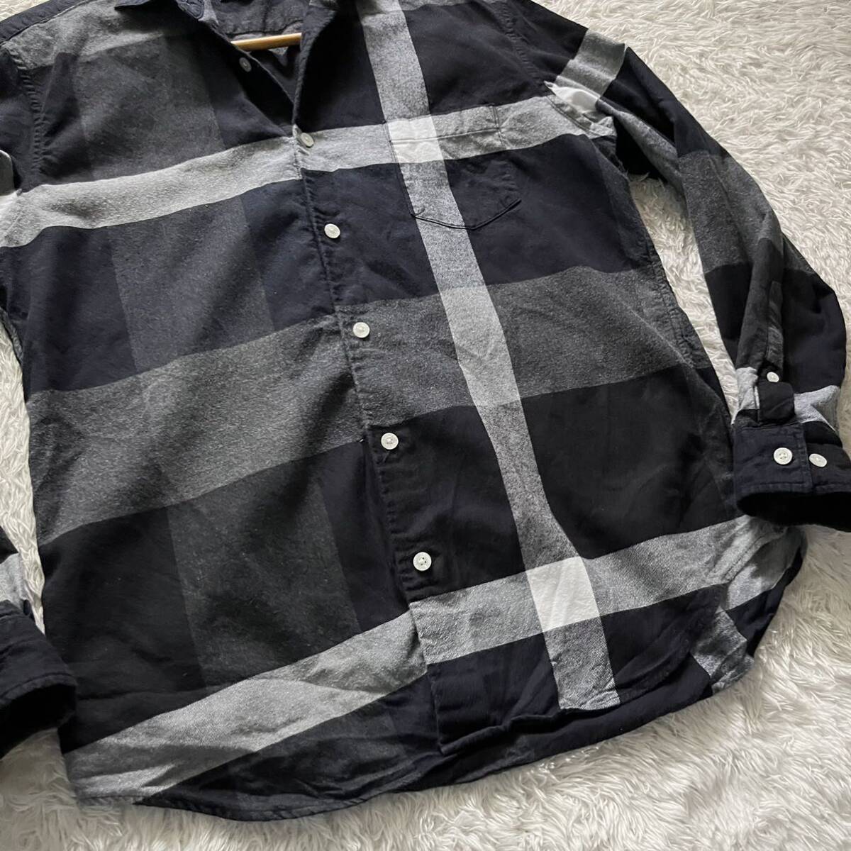 [ прекрасный товар ] популярный L размер!BLACK LABEL CRESTBRIDGE Black Label k rest Bridge рубашка с длинным рукавом темно-синий проверка весна осень tops 