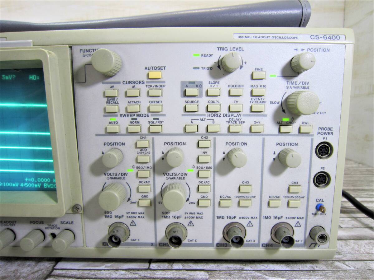 ★☆KENWOOD　CS-6400　オシロスコープ　通電確認　難あり☆★_画像2