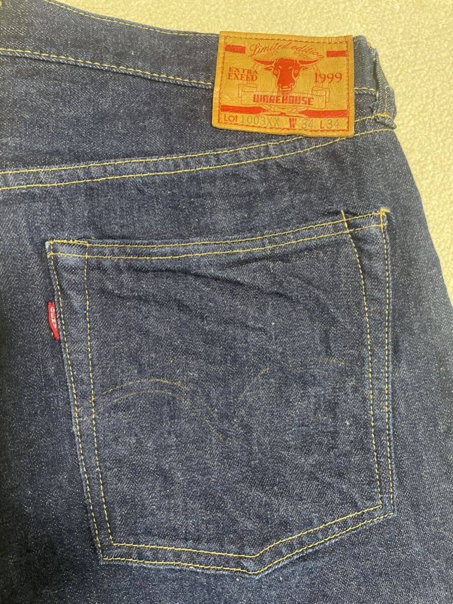 warehouse wear house denim Denim jeans memory anniversary limitation vintage Vintage new goods w34xx