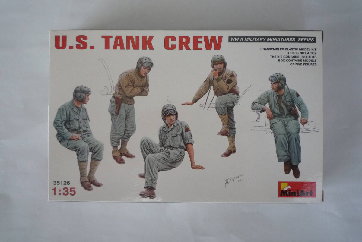 ミニアート MiniArt 35126 1/35 第二次世界大戦・アメリカ 戦車兵 U.S. TANK CREWの画像1