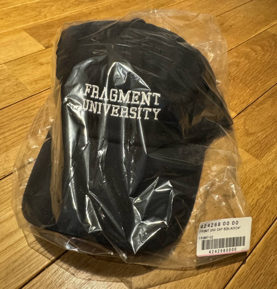 FRAGMENT UNIVERSITY FRGMT UNV Cap Black フラグメント ユニバーシティ FRGMT UNV キャップ ブラック 黒 sequel 藤原ヒロシ モンクレール_画像1