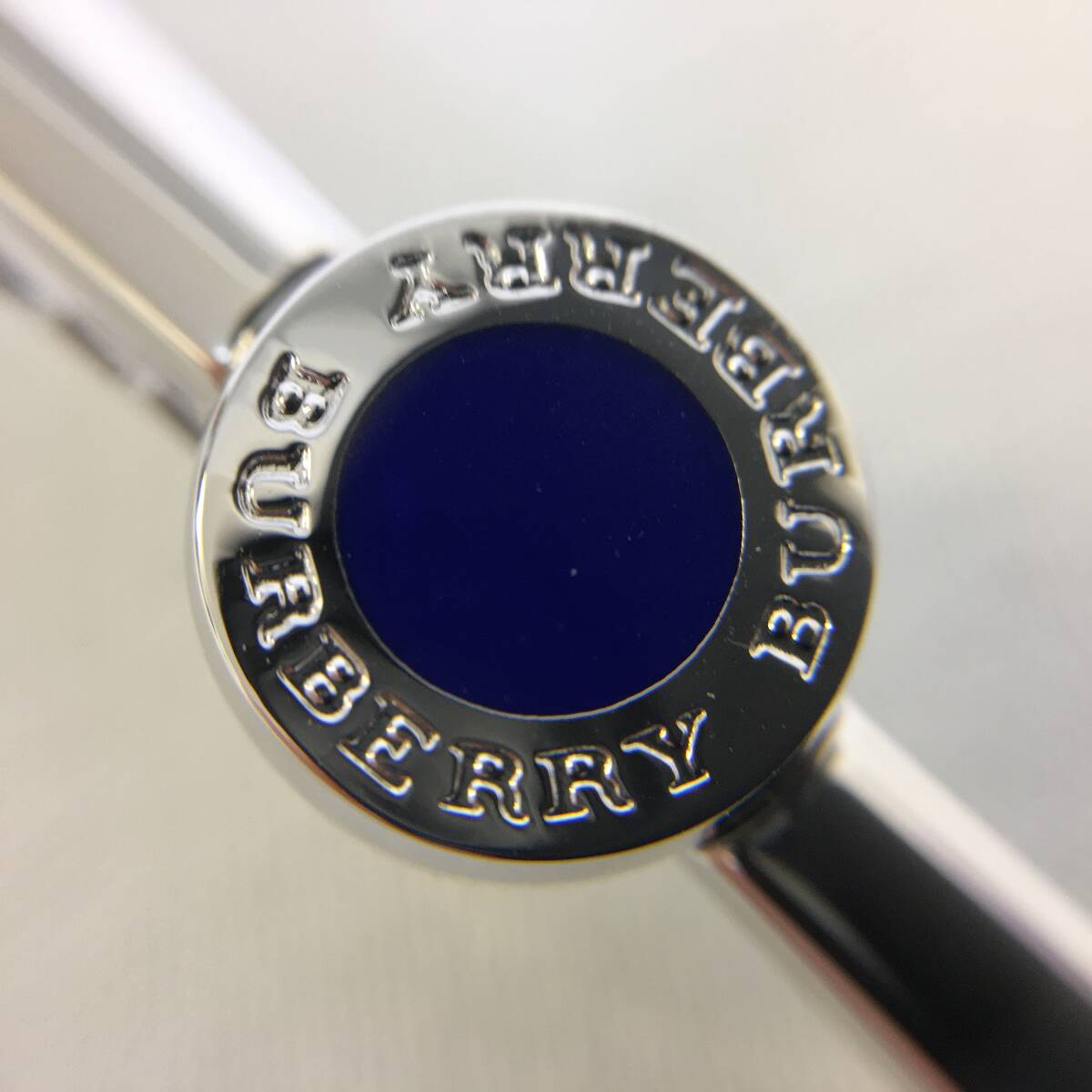 BURBERRY バーバリー 3点セット ロゴ ブルー タイピン カフスボタンの画像9