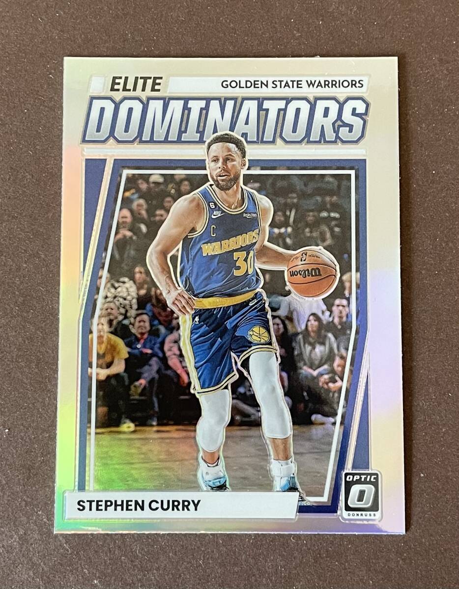 2022-23 Panini Donruss Optic Basktetball Elite Dominators Silver Holo Prizm Stephen Curry NBAカード_画像1