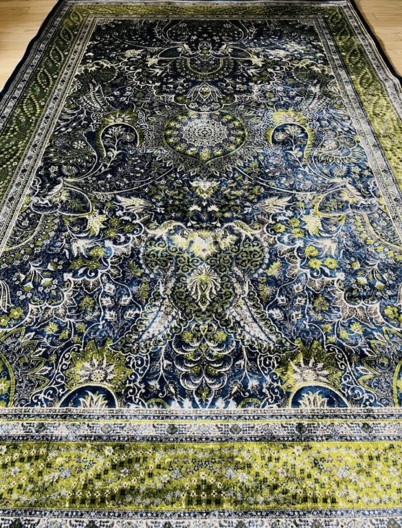 イラン産 高級ペルシャ絨毯 ネギン・マシュハド・ヘレル工房 総シルク 手織り 最高峰225万ノット 150×222cm #6の画像1