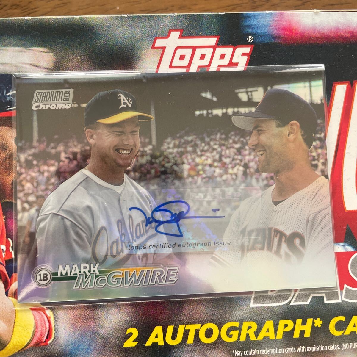 topps stadium club 2023 chrome auto 直筆サイン アスレチックス Oakland Athletics MARK McGWIRE マーク マグワイア 25シリ シリアル_画像1