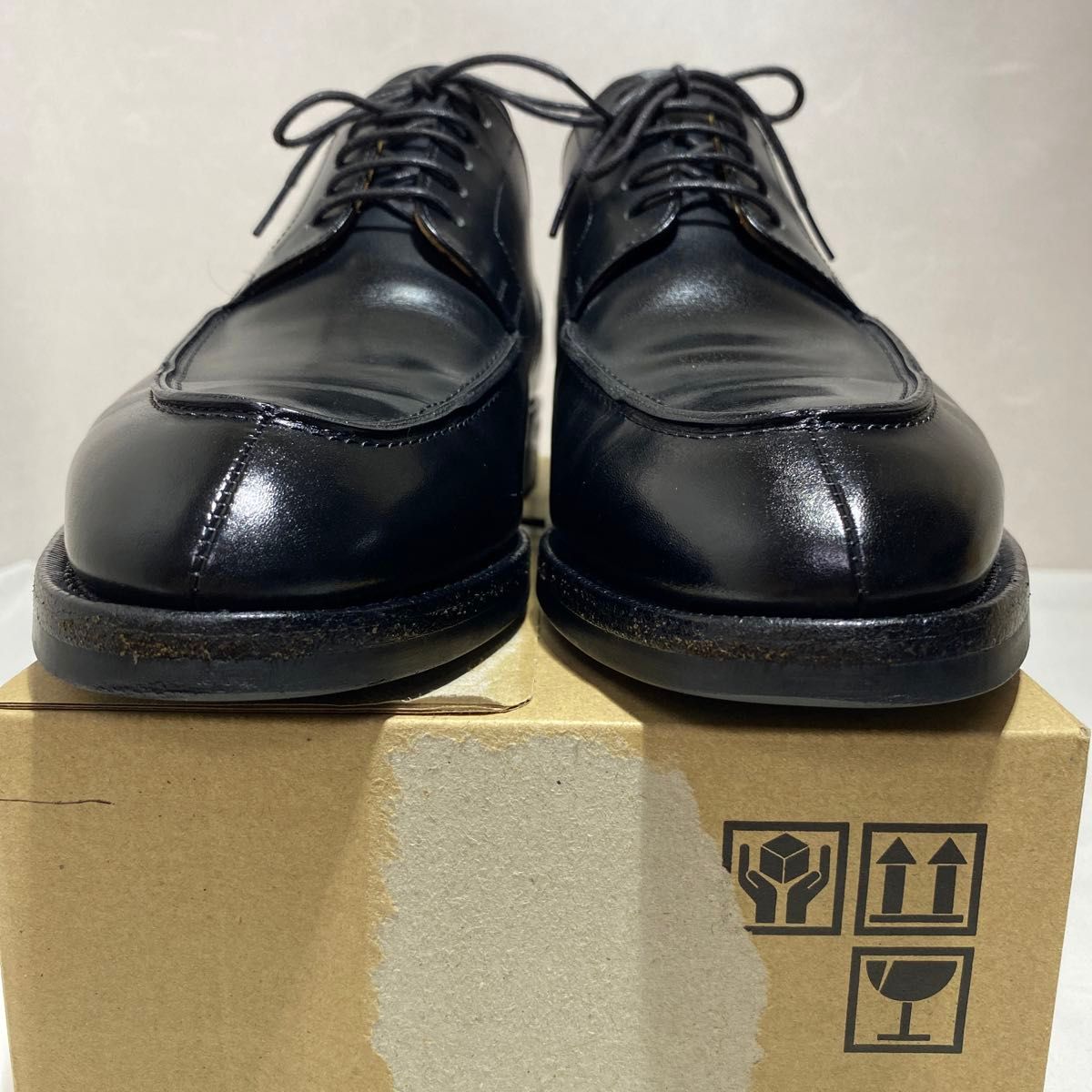 PAR-LAY  パーレイ SIZE 7 1/2  黒　ビブラムソール　Uチップ　 革靴　ブラック