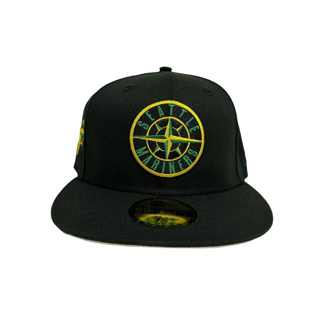 新品73/8シアトル・マリナーズ　ニューエラ　59FIFTY 日本未発売モデル　ストーンアイランドカラー　NEW ERA MARINERS イチローキャップ