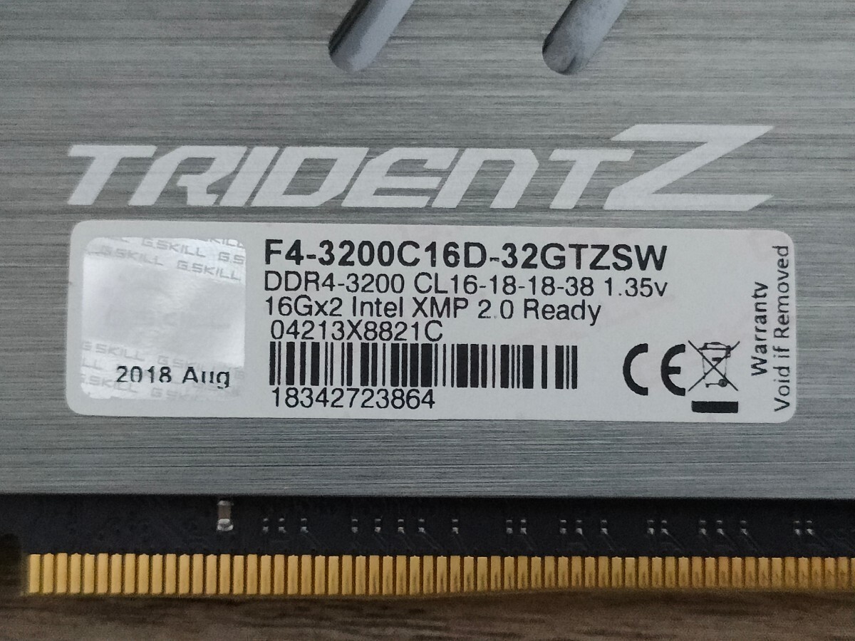 G.SKILL TRIDENT-Z DDR4-3200 16GB×2枚=計32GB 【デスクトップ用メモリ】 の画像3