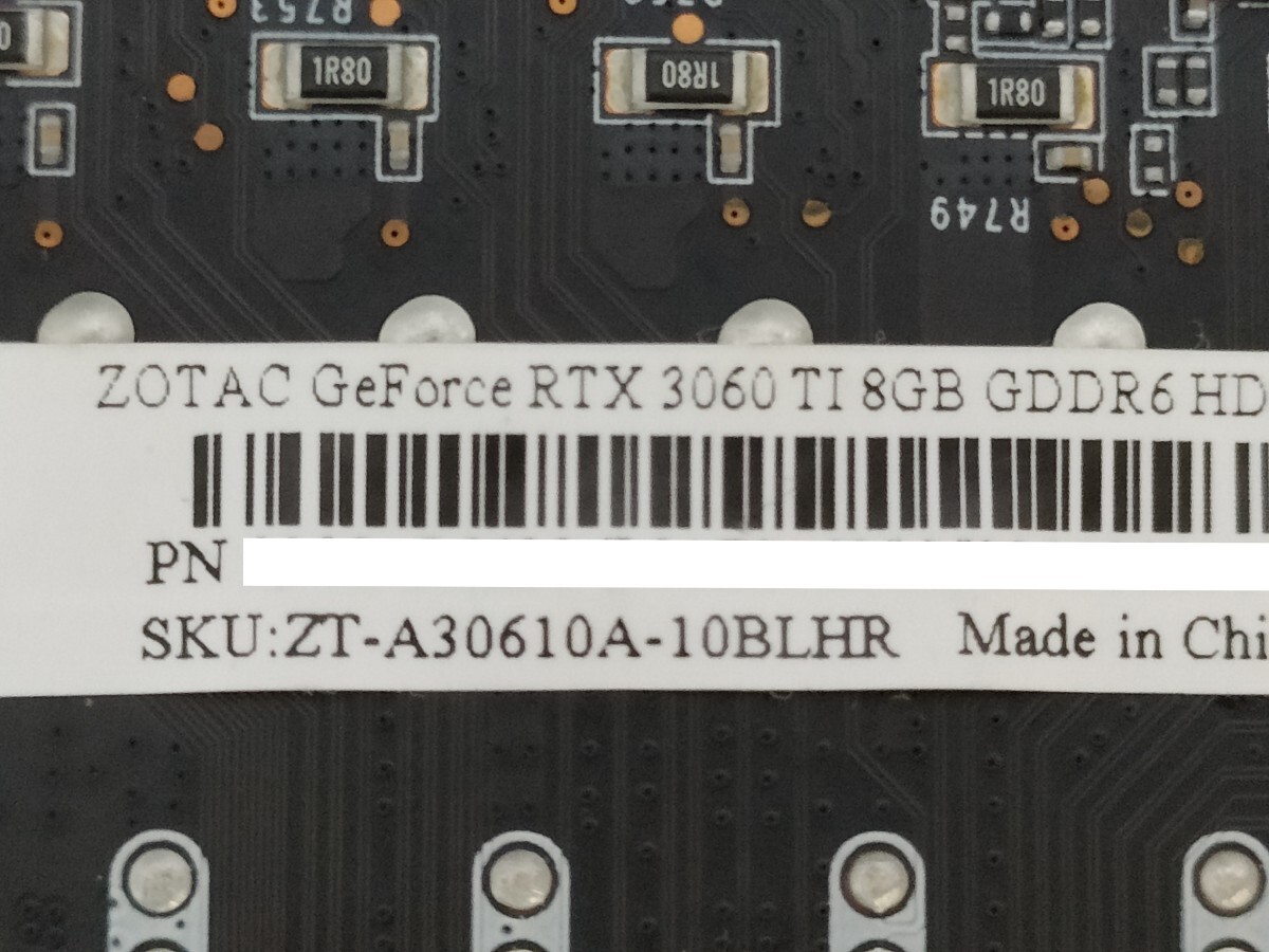 NVIDIA ZOTAC GeForce RTX3060Ti 8GB 【グラフィックボード】の画像7