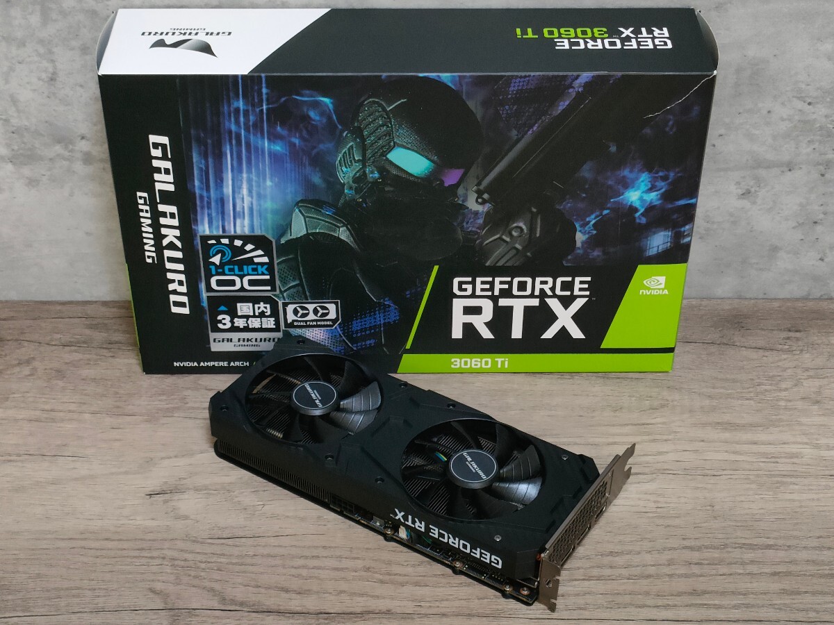 NVIDIA 玄人志向 GeForce RTX3060Ti 8GB GALAKURO GAMING OC 【グラフィックボード】の画像1