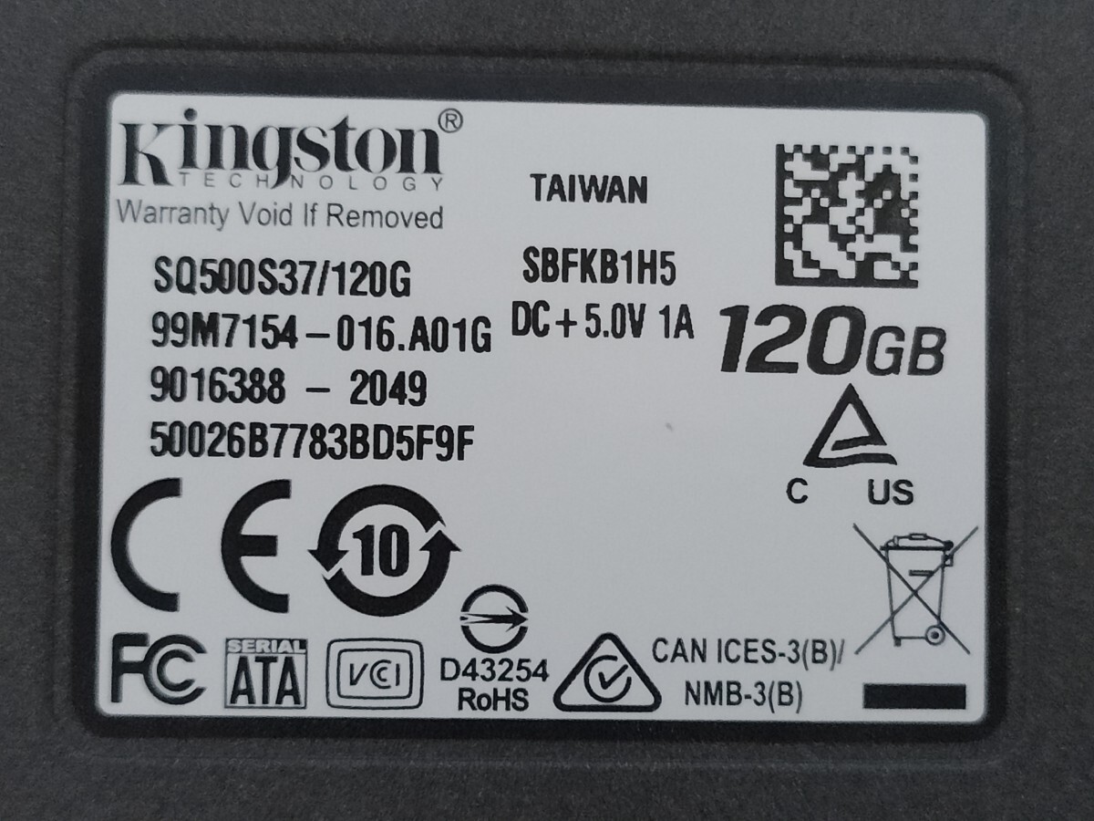 Kingston SQ500S37 2.5inch SATAⅢ Solid State Drive 120GB 【内蔵型SSD】の画像3