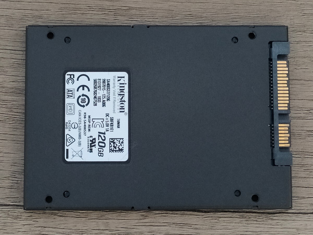 Kingston SA400S37 2.5inch SATAⅢ Solid State Drive 120GB 【内蔵型SSD】の画像2